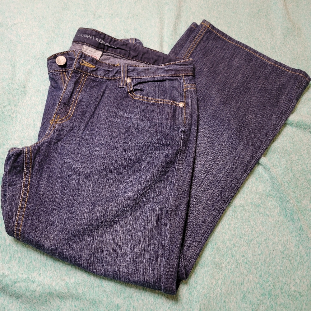 Banana Republic Dark Wash Bootleg Jeans Size 10